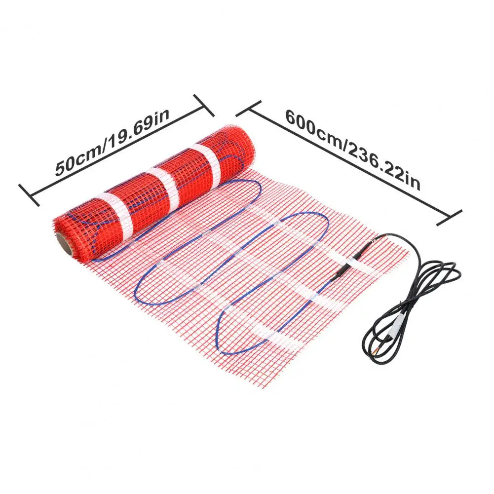 Grid Lightweight Heating Floor Mat Electric Heating Aluminum Foil Electric Floor Mat With Temperature Control And Alarm Set 110V